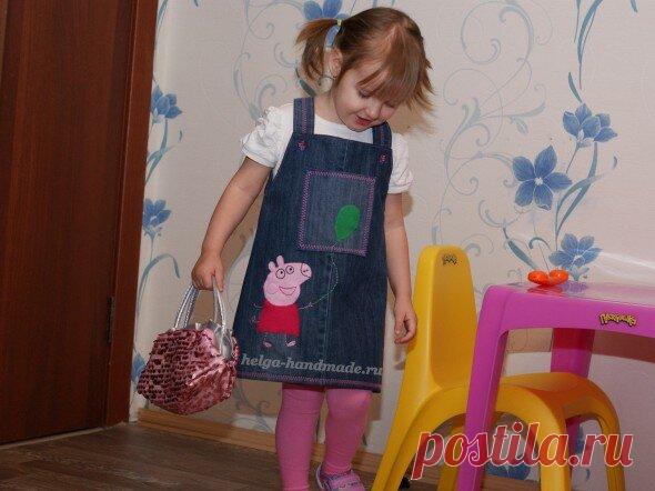 Детский сарафан из джинсов | helga-handmade.ru | Яндекс Дзен