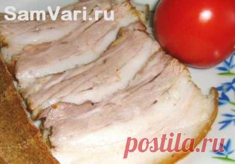 Свиное сало (подчеревок) вареное. Рецепт с фото. Вкусное сало в домашних условиях.