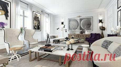 *Дизайн и декор* - 3D проект: Квартира в Сен-Жермен (Франция)