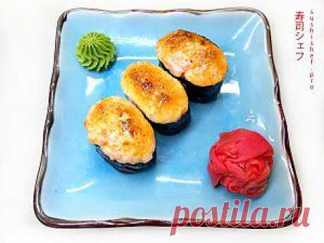 Запеченные суши с лососем | sushishef.pro
