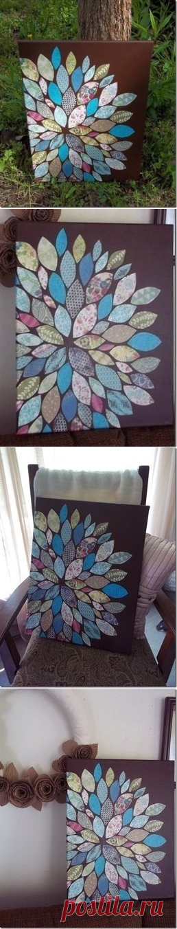 Paper Scraps Flower Wall Art