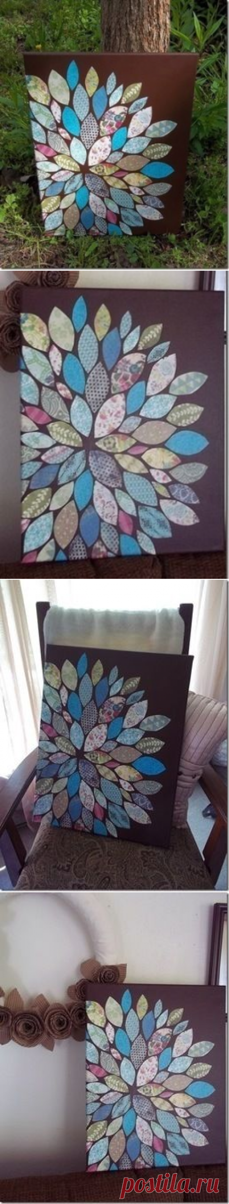 Paper Scraps Flower Wall Art