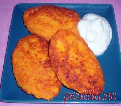 Морковные котлетки с творогом.