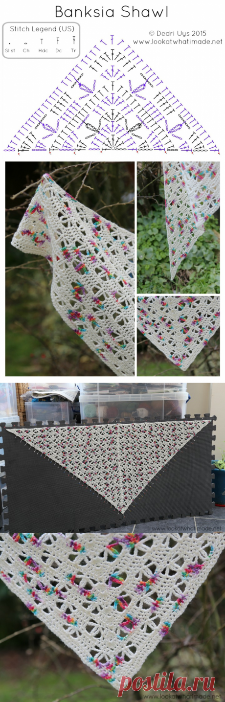 Banksia Shawl Crochet Pattern - посмотрите, что я сделал