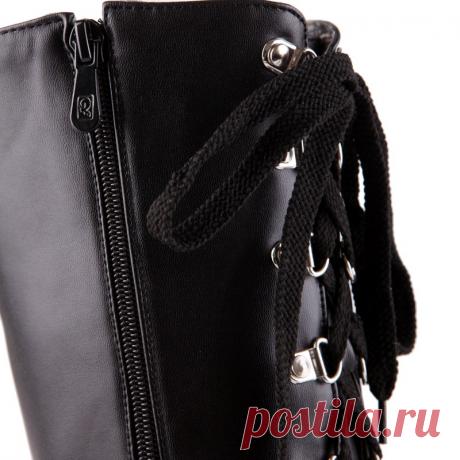 2015 британский стиль Большой размер рок платформа панк зашнуровать клин молния белый черный зима осень на шнурках бедра высокие сапоги обувь купить в магазине yun yun store на AliExpress