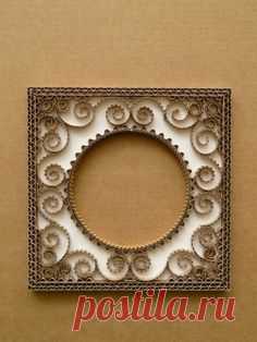 NOTE: Useful cardboard base for many crafts<3 Marco realizado con cartón | Мастер-классы