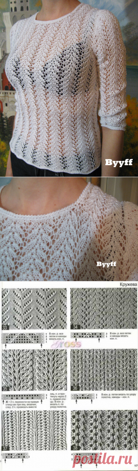 Ажурная кофта.