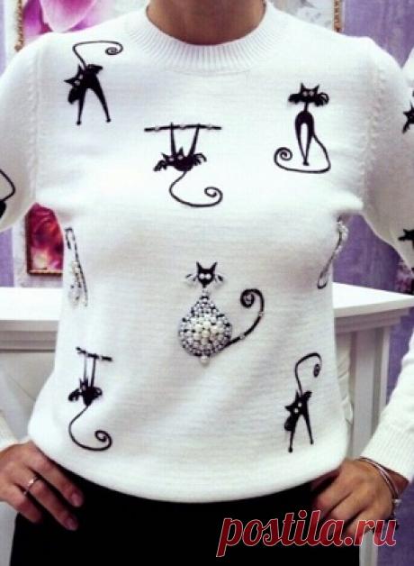 Схемы вязания котов спицами | Узоры спицами