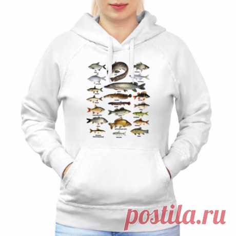 Женская толстовка реглан "Популярные виды рыб" 2365 руб.