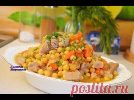 Для тех кто любит мясо и горох! Очень вкусно и просто! Густой суп с нутом