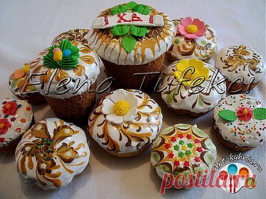 Кулич легкий "Расписной" (МК от Елены) » Арт-кухня