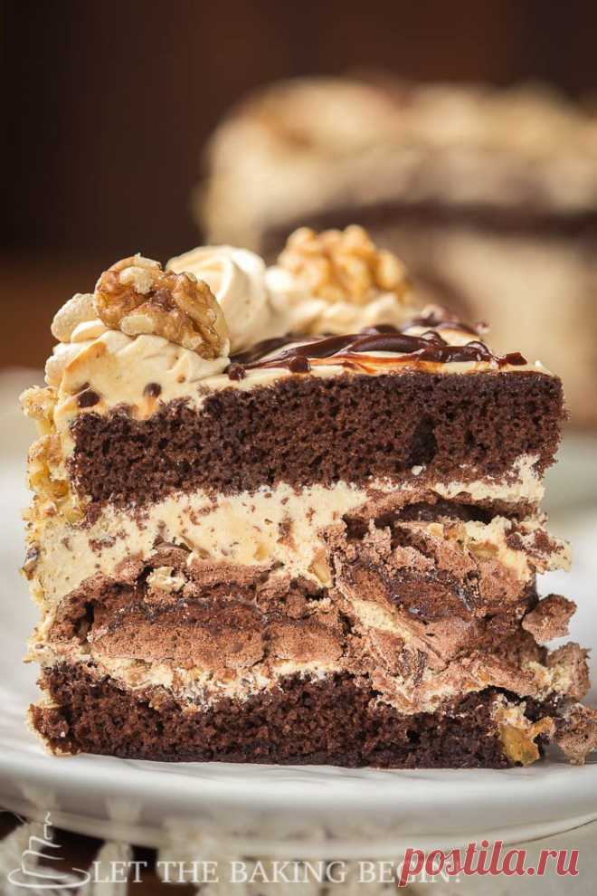 Киев Шоколадный торт {шоколад, грецкие орехи, безе и Дульсе де Лече} Пусть Выпечка Begin!