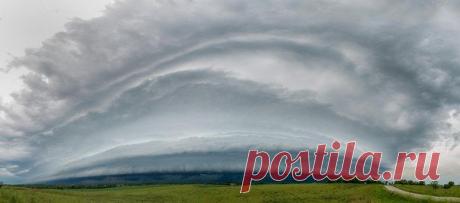 shelf cloud  в полях штата Айова,США / Социальная погода