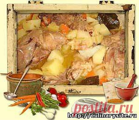 Картошка тушёная с курицей