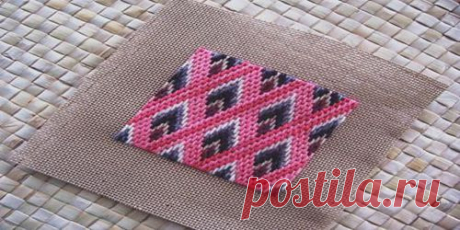 Bargello Challenge Day 78: Geometric Bargello Diamond Design — Bargello Needlepoint