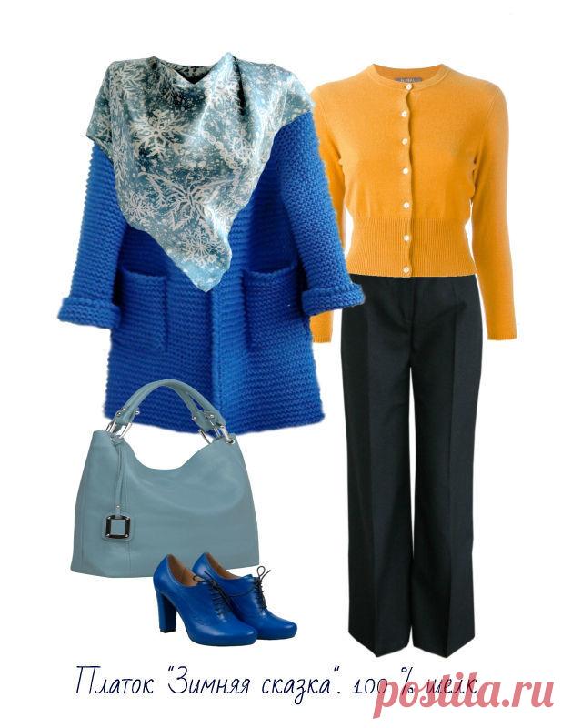 Батик платок Зимняя сказка – купить в интернет-магазине на Ярмарке Мастеров с доставкой - 7BHJFRU | Архангельск