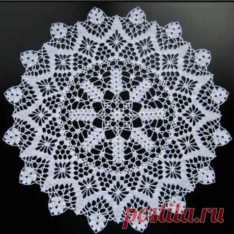 ​Ажурная салфетка крючком
