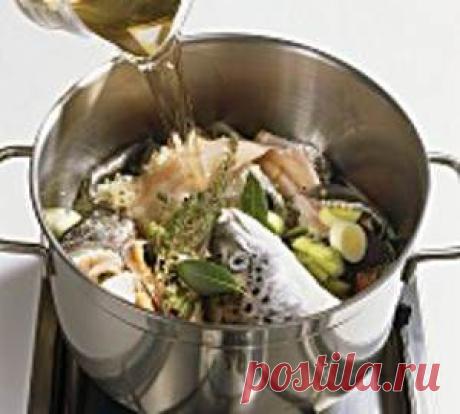 Самый вкусный рыбный бульон получается из следующих рыб: осетровые породы, судак, сом, морской окунь, зубатка, путассу, макрель, нототения.