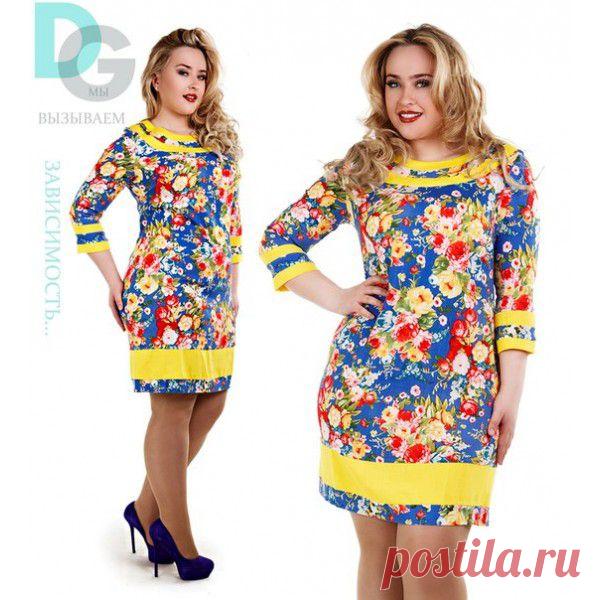 Платье Свидание бат.р.50.52.54.56.Ткань-Лён натуральный стрейчевый,приятный к телу, Цвет-джинс,т.синий,ментол окантовка желтая !!!