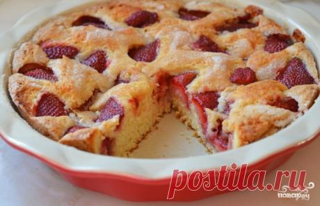 Пирог с клубникой на кефире - пошаговый рецепт с фото на Повар.ру