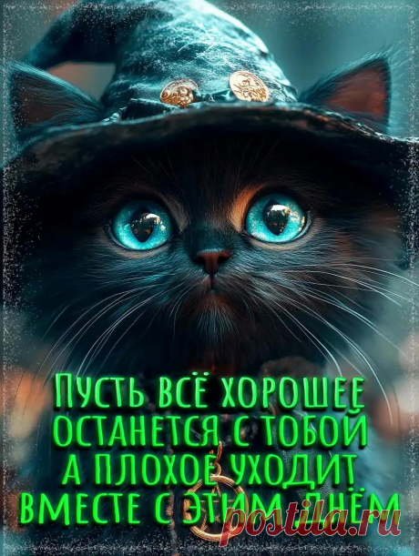 Картинка спокойной ночи с пожеланием и котиком