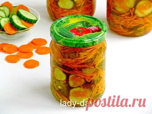 Салат из огурцов по-корейски на зиму: 