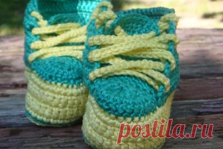Как связать носочки в виде кед | CityWomanCafe.com