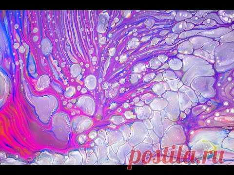 Картина- абстракция МЛЕЧНЫЙ ПУТЬ/ Облачный Fluid Art.