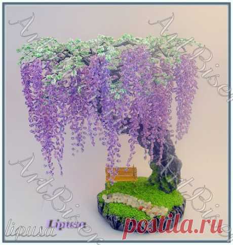 Глициния из бисера