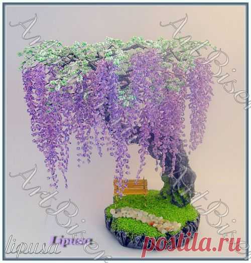 Глициния из бисера