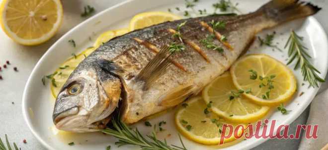 Дорада запеченная с лимоном и травами