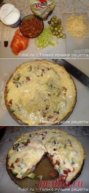 Рецепт Пицца домашняя за 10мин. | 7 вилок