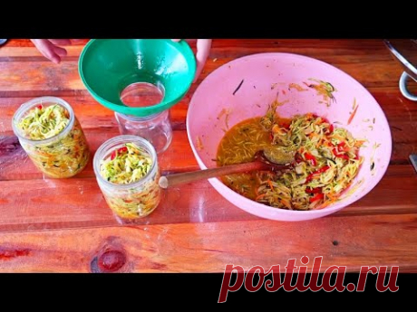 БОМБА-ЗАКУСКА со вкусом шашлыка! ХРУСТЯЩИЙ Салат из кабачков НА ЗИМУ!