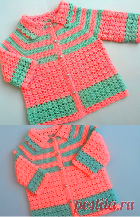 Crochet Easy Baby Sweater Cardigan - Crochet Ideas