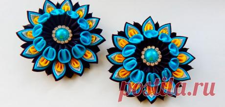 МК Заколка канзаши «Северное сияние» | Канзаши | HandMade39.ru