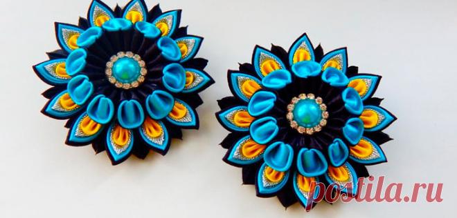 МК Заколка канзаши «Северное сияние» | Канзаши | HandMade39.ru