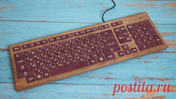 Самодельная клавиатура из дерева. Автор sergshobby на pikabu #diy #идея #дерево #клавиатура #мастер #мастерская #своимируками #сделайсам