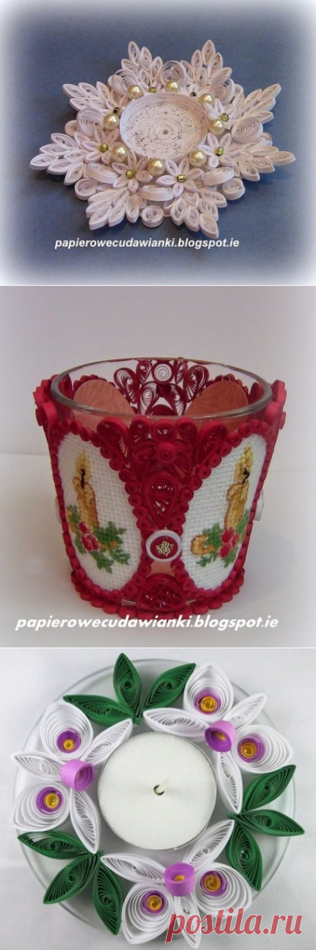 Подсвечники в технике квиллинг - Домашний hand-made