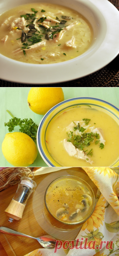 «Авголемоно» - греческий куриный суп / Простые рецепты