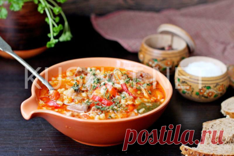 Суп из перловки с мясом. Пошаговый рецепт с фото &amp;bull; Кушать нетКушать нет