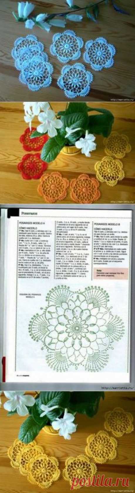 Delicate little napkins crochet. SCHEME