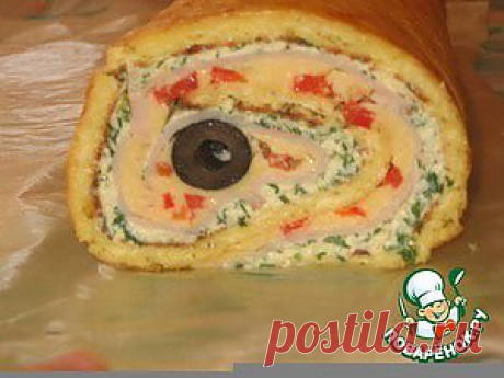 Праздничный сырный рулет