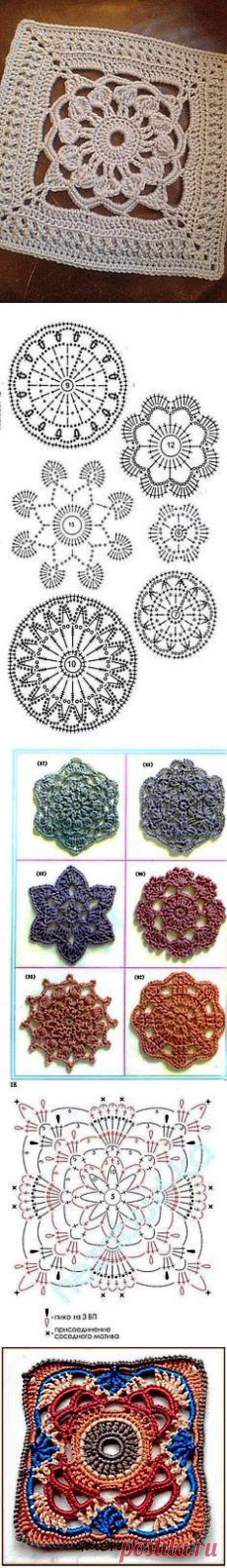 Crochet motifs в Pinterest