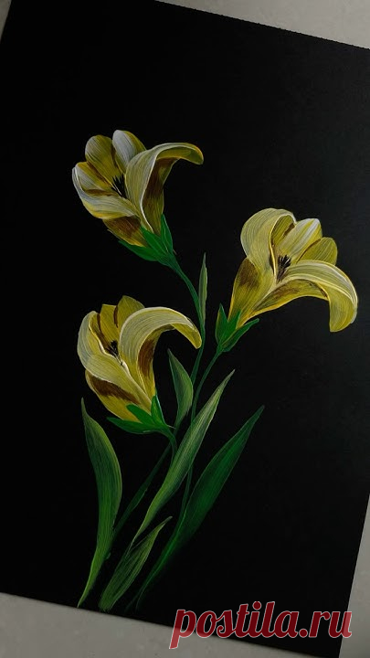 Easy Flowers Painting || #youtubeshorts #viralvideo #viral #video