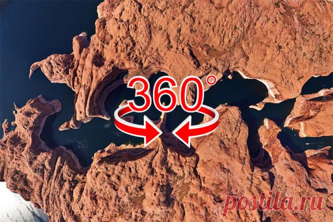 Обзор на 360º | Уникальное озеро Пауэлл, США Озеро Пауэлл – популярное место отдыха, которое ежегодно посещают около 2 млн человек. Сегодня мы отправимся в виртуальное путешествие с обзором на 360º в этот удивительный природный лабиринт, изрезанный сотней каньонов …
