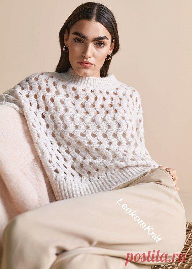 Вяжем спицами ажурные модели с узором 