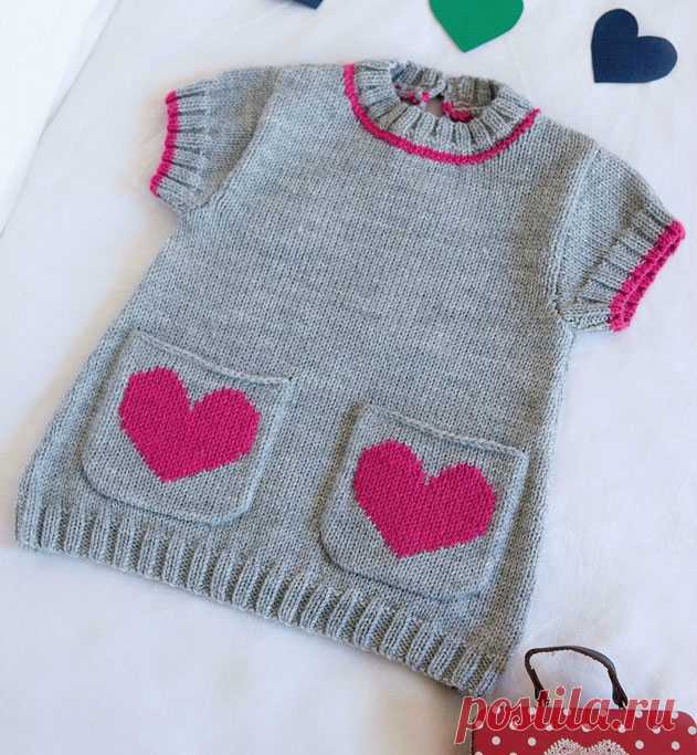 Petite tunique à poches pour bébé - La Malle aux Mille Mailles