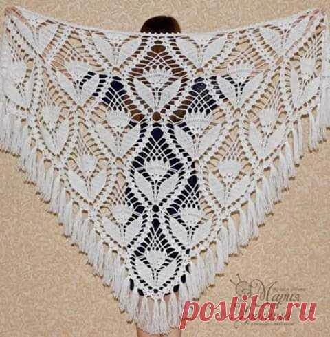 beside crochet: شال كروشية زهرة اللوتس.lotus crochet shawl