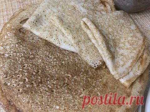 Ажурные блинчики на кефире, которые получаются у всех. Очень вкусные, красивые и тоненькие. Видео.