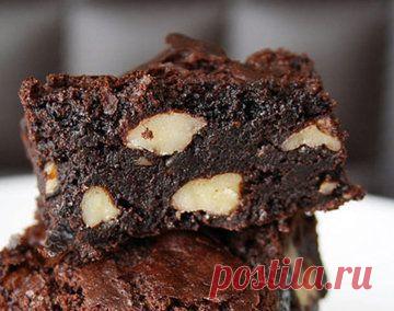 Шоколадный брауни рецепт с вишней и орехами | Рецепты Джейми Оливера
